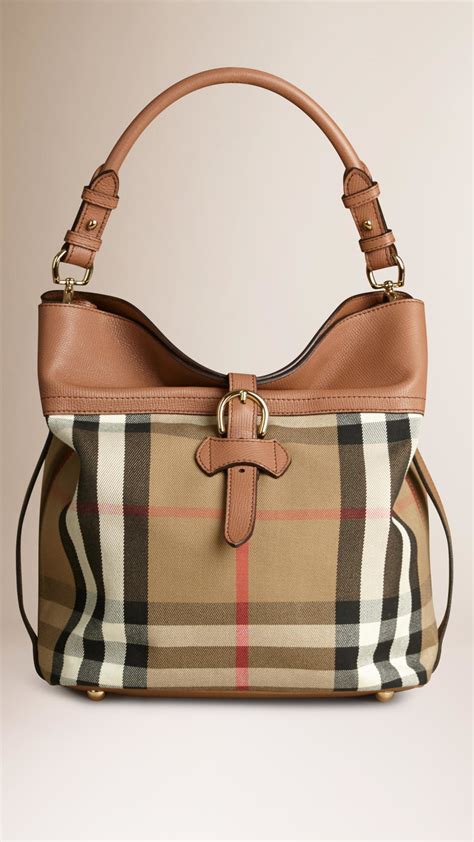 burberry medium vintage check hobo bag|Burberry adjustable shoulder bags.